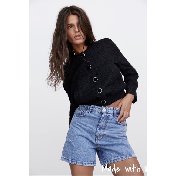 Zara Textured Button Bomber - Picture 5 of 15